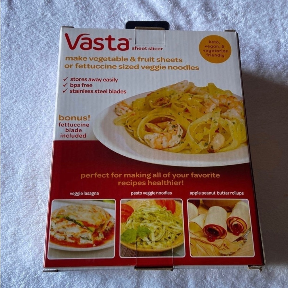 Vasta Veggie & Fruit Sheet Slicer, BPA Free, Stainless Steel Blades